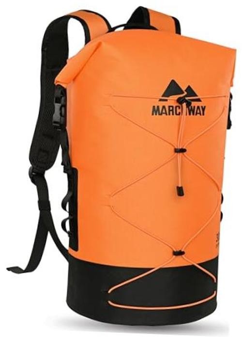 Floating Roll Top Dry Bag, Flexible Lightweight TPU Waterproof 20L Orange