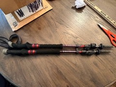 Black Diamond Trail Shock Flicklock Trekking Hiking Poles 100-140cm EUC