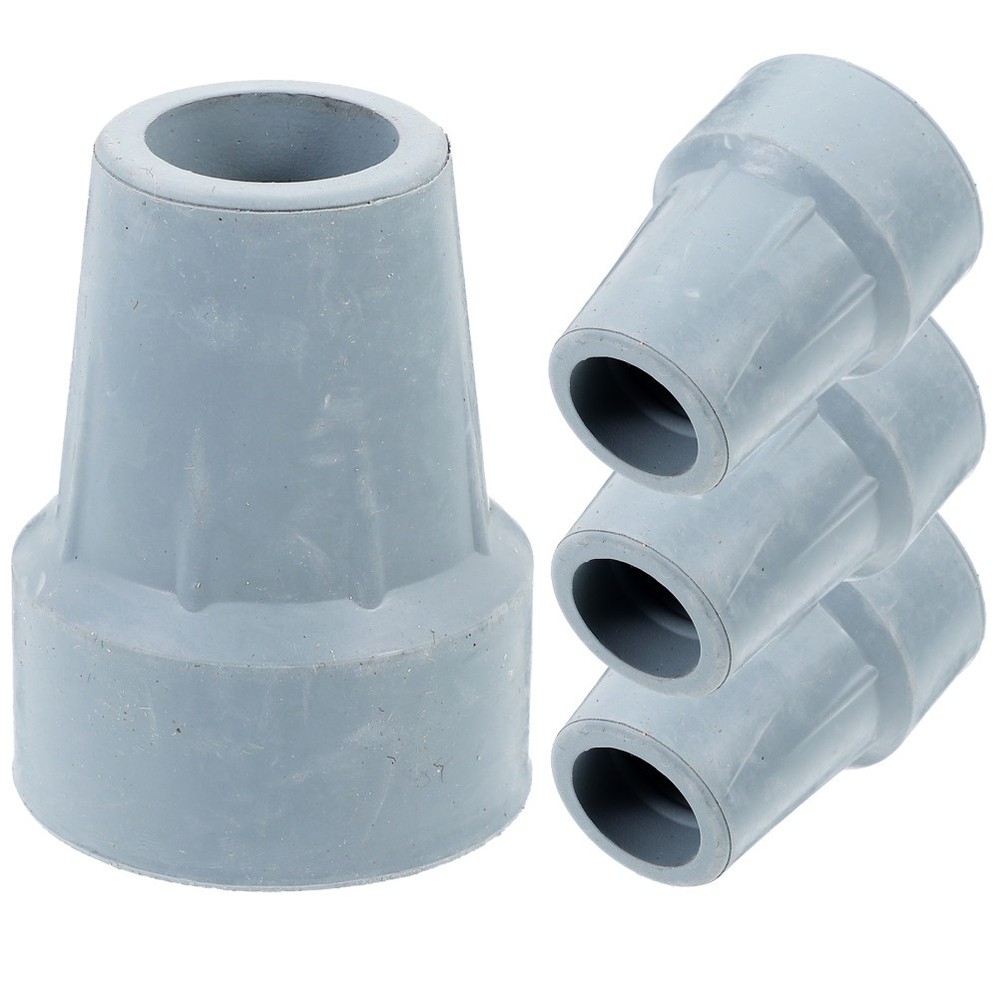 4Pcs Shock Absorbing Rubber Feet Replacement for Hiking Pole Tips Durable Grey