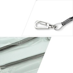 6Pcs Fishing Rope Elastic Key Chains Retractable Durable PU Steel Wire Grey