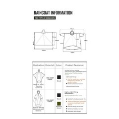 Multifunctional Outdoor Raincoat Lightweight Waterproof for Hiking and Fishing