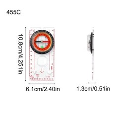 Orienteering Compasses with Ruler, Magnifiers, Reading, Camping Field Compasses