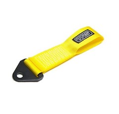 Fabric Tow Loop Strap Fixed Length for Front or Rear Bumper, High Yellow