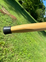Bunny Rabbit Natural Earth Tones Poplar Wood Walking Stick Hiking Staff