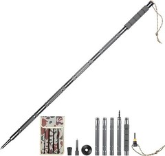Hiking Pole Detachable Lightweight Aluminum Walking Stick with Compass Whistle