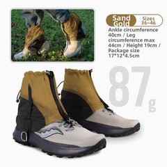 Waterproof Nylon Ankle Gaiters Adjustable Fit for Outdoor Hiking Running