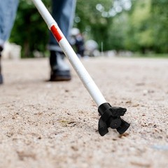 4Pcs Reusable Anti-Wear Walking Pole Tips Cane Foot Pads Black