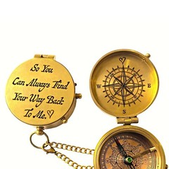 So you can Engraved With Leather Case Gift for Birthday, anniversary Compass.