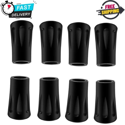 8Pcs Trekking Pole Tips Replacement Protectors, Rubber Feet for Hiking Pole Tips