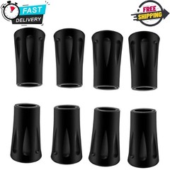 8Pcs Trekking Pole Tips Replacement Protectors, Rubber Feet for Hiking Pole Tips