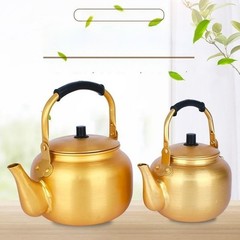 Aluminum Pot with Ergonomic Handle for Tea Juice Warming Camping Use