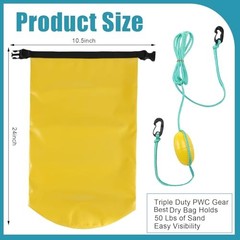 4 Pcs Sand Anchor 20 L 2 in 1 PWC Waterproof Dry Bag with Adjustable Buoy