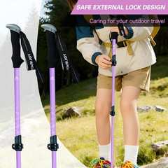 Hiking Trekking Poles for Kids, 2 Pack anti Shock, Adjustable, Collapsible Hikin