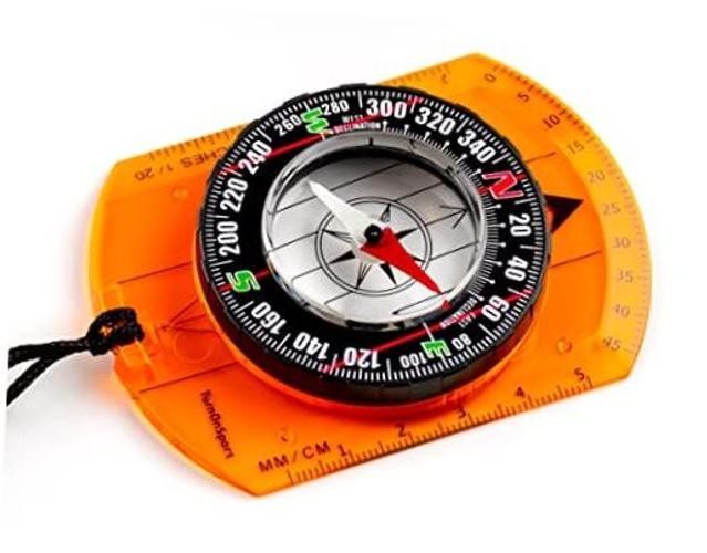 Orienteering Compass – Hiking Backpacking Compass – Advanced Scout Orange