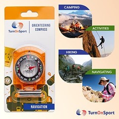 Orienteering Compass – Hiking Backpacking Compass – Advanced Scout Orange