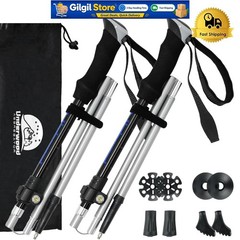 All-Terrain Hiking Poles – Collapsible, Lightweight, 2 Pack with Accessories