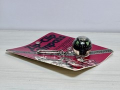 NEW Vintage ZIP-CLIP COMPASS Ball Keychain Liquid Filled Hiking Camping USA