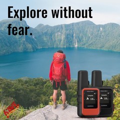 Garmin inReach Mini 2 Satellite Communicator Handheld for Hiking Bundle – Red
