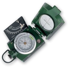 Metal Compass Liquid Filled With Clinometer Green