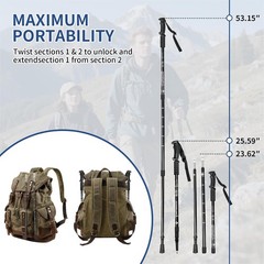 Lightweight Adjustable Aluminum Folding Hiking Poles – 2-Piece