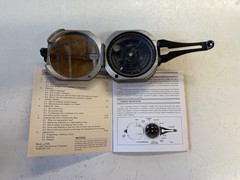 Vintage 1989 Brunton ComPro Pocket Transit Surveying Compass w/ Case & Booklet