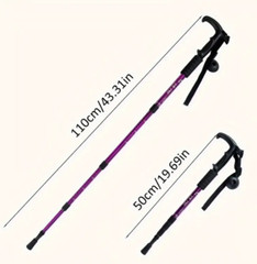 1 Lightweight Trekking Pole Quick Lock Walking Hiking Sticks Nordic Collapsible