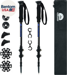 Trekking Poles Collapsible Hiking Poles – 2 Pack Adjustable Aluminum Hiking Stic