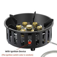 19800W 7-Core Camping Stove – Portable Gas Burner with Windproof Ignition.