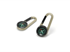 2 Pcs Metal Compass Keychain Mini Tactical Direction Finder for Outdoor Use