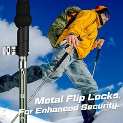 Hiking Poles – Aluminum Alloy 7075 Trekking Poles Gray Long (110-130CM)