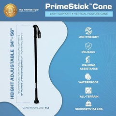Lightweight Adjustable Walking Stick for Seniors – 1LB, All-Terrain Support
