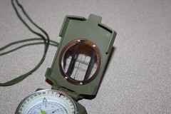 Military Lensatic Prismatic Compass with Pouch Hiking Scout Army Geology Camping
