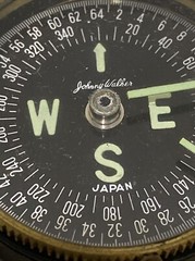 Vintage Johnny Walker Japan Brass Pocket Compass