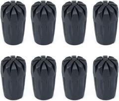 8 Piece Rubber Trekking Pole Tips Hiking Walking Sticks Caps Ends Replacement Ti