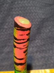 45″ Hand Crafted Wood Walking Stick/Staff(SONIC PINK NIGHT DESIGN/GLOW IN DARK