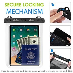 Waterproof Tablet Case, Tablet Pouch Dry Bag, Up to 12 Clear with hand strap