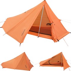 1 Person Trekking Pole Tent for Backpacking – Ultralight 1P-Yellow, Yellow