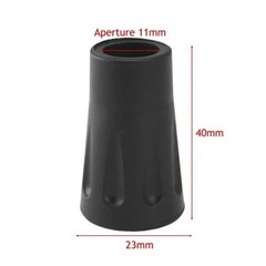 8Pcs Trekking Pole Tips Replacement Protectors Rubber Feet for Hiking Black