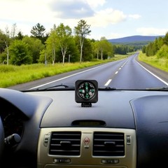 Car Compass Portable Auto Dashboard Ball Compass for Accurate Direction