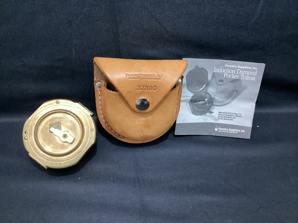 VINTAGE! Forestry Suppliers #37300 INDUCTION DAMPED POCKET TRANSIT COMPASS!