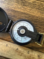 VINTAGE Lensatic Engineer Compass Direction Protector Hunt Ship Logo Works Great