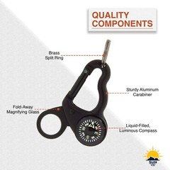 Sun Company MagniComp – Compass/Magnifier/Carabiner