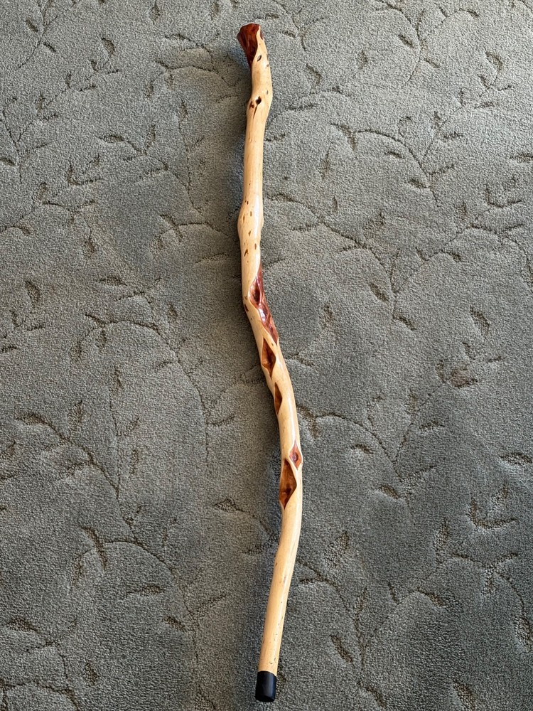 43 in. – Hand Carved Diamond Willow – Finished – Hiking / Walking Stick ,j101