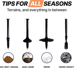 Trekking Pole Snow Baskets/Hiking Pole Replacement Snow Baskets – Fits All