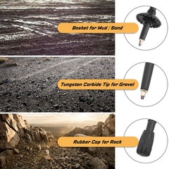 Lightweight Collapsible Trekking Five-fold Walking Stick For Pole Nordic Walking