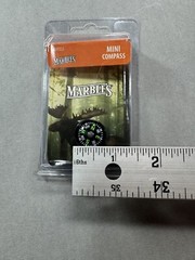 Marbles Mini Compass Glow in the Dark Fluorescent Markings Magnified Face 20mm