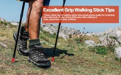 Hiking Pole Tips, 4Pcs, Rubber, Wear & Tear Resistant, for Trekking Poles,