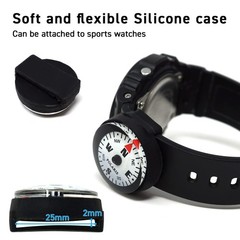 Micro Compass Waterproof 60M Watch Wrist Band Paracord Bracelet Compasses Lum…