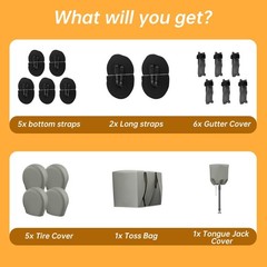 RV Covers for Travel Trailers, 22-24ft Heavy Duty Camper Cover, 7 Layers Extr…