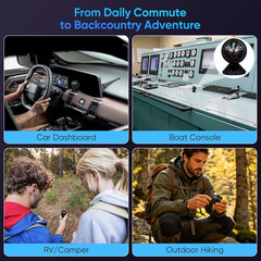 Adjustable Car Compass with Stick-On Base | Universal Dashboard Navigation Tool